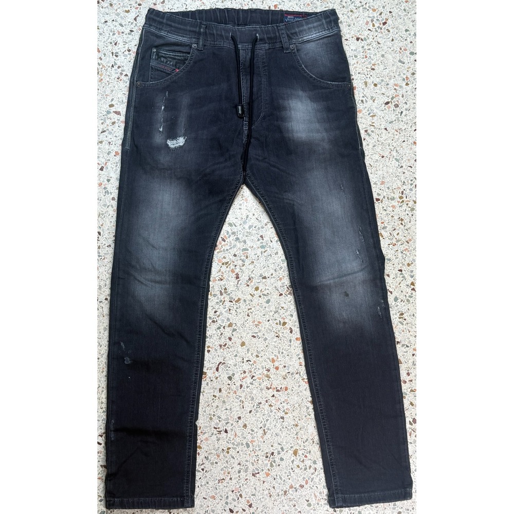 Diesel Krooley Men's 5 Pocket Drawstring Waist Denim + Sweat Pants Size 28
